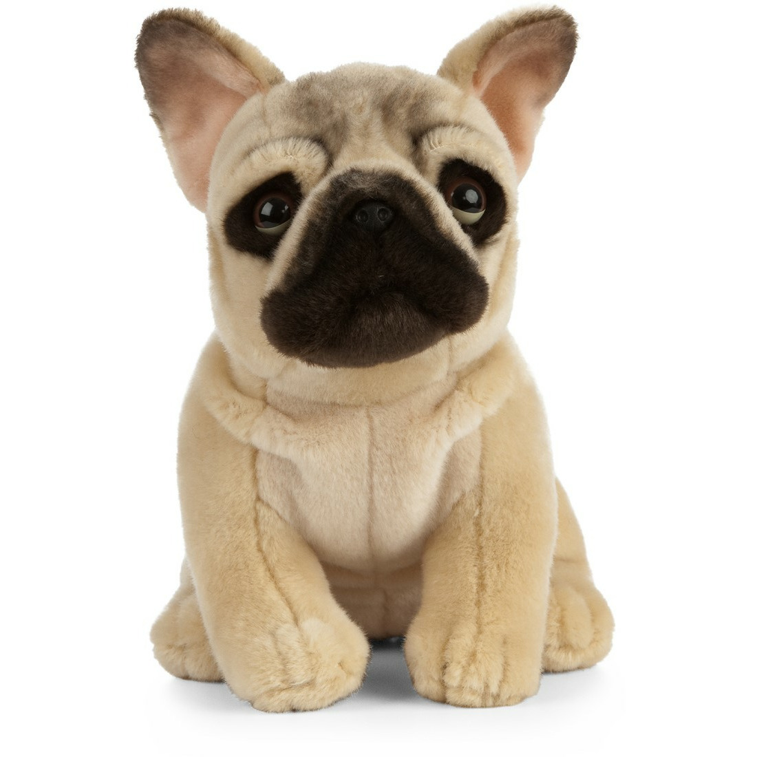 Creme Franse Bulldog honden speelgoed knuffel 25 cm