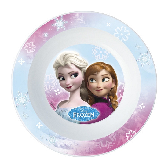 Disney Frozen thema diep ontbijt bordje van kunststof D16 cm