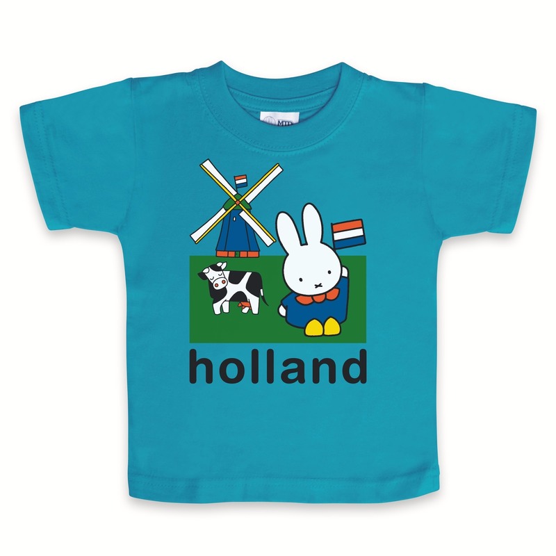 Geboorte kado blauwe baby t-shirt Nijntje Holland