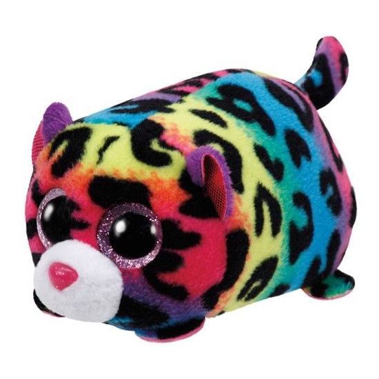 Gekleurde luipaard Ty Teeny knuffel Jelly 10 cm
