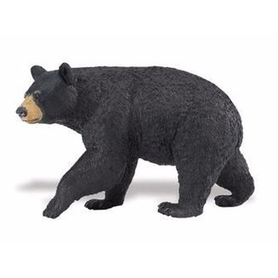 Plastic dieren zwart beertje 11 cm