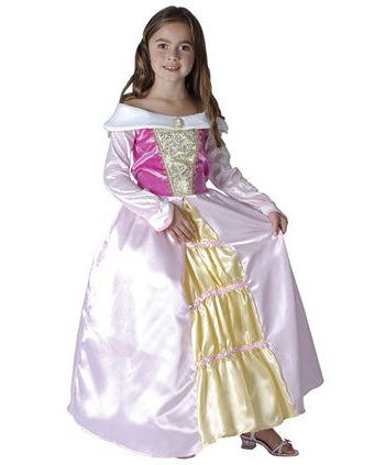 Prinsessen verkleed jurk voor meisjes wit-roze