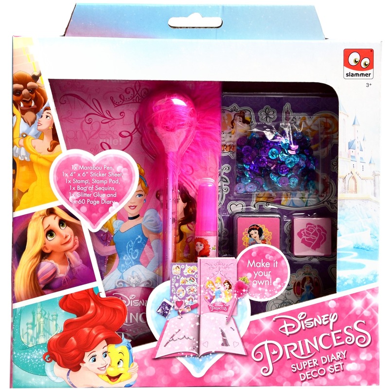 Roze Disney prinsessen dagboekje zelf maken voor meisjes Ariel/Assepoester/Belle/Rapunzel/Sneeuwwitj