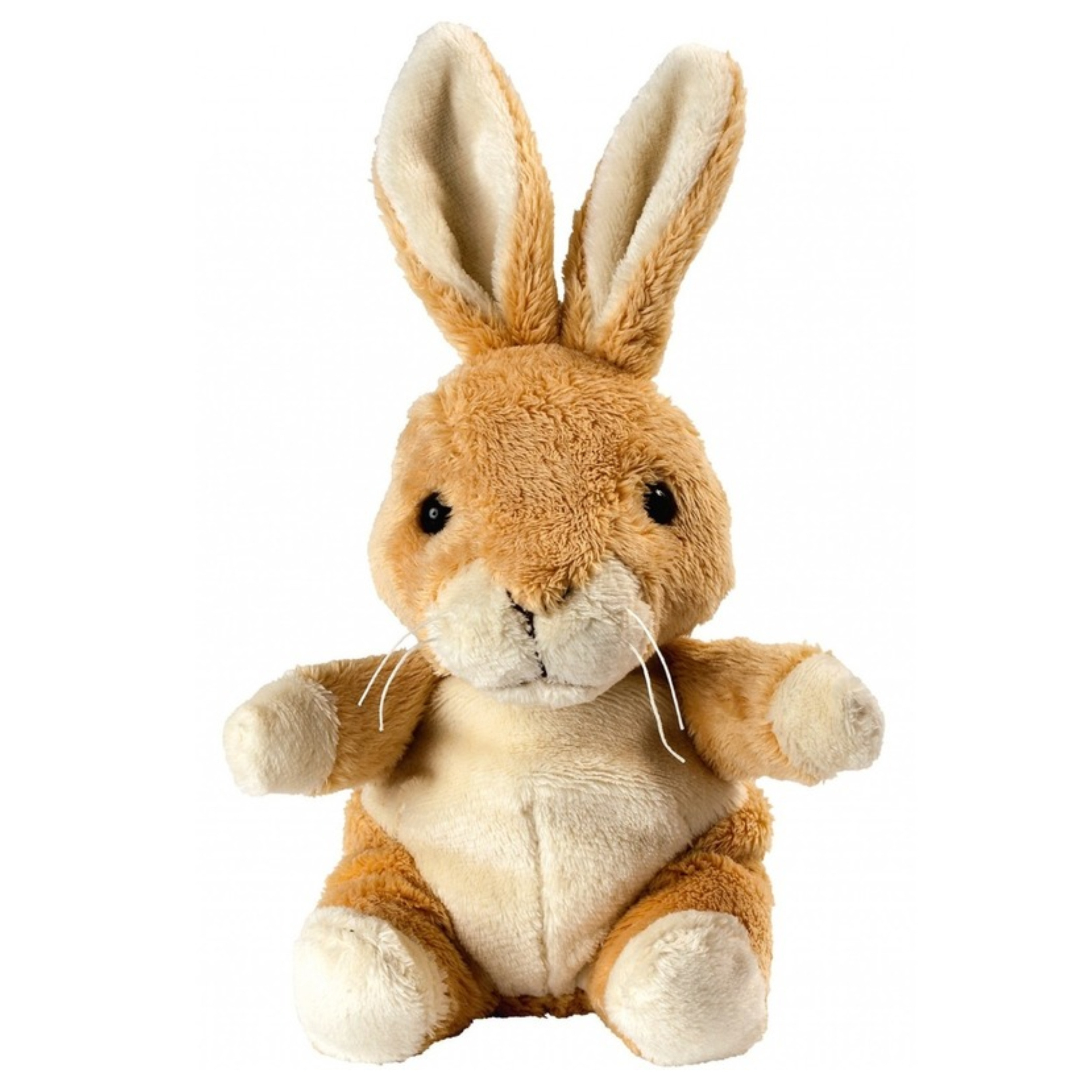 Speelgoed knuffel konijn-haasje bruin 19 cm