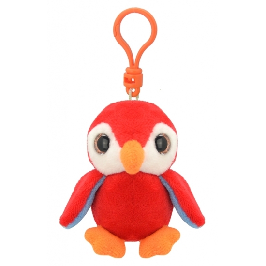 Speelgoed rode pinguin sleutelhanger 9 cm