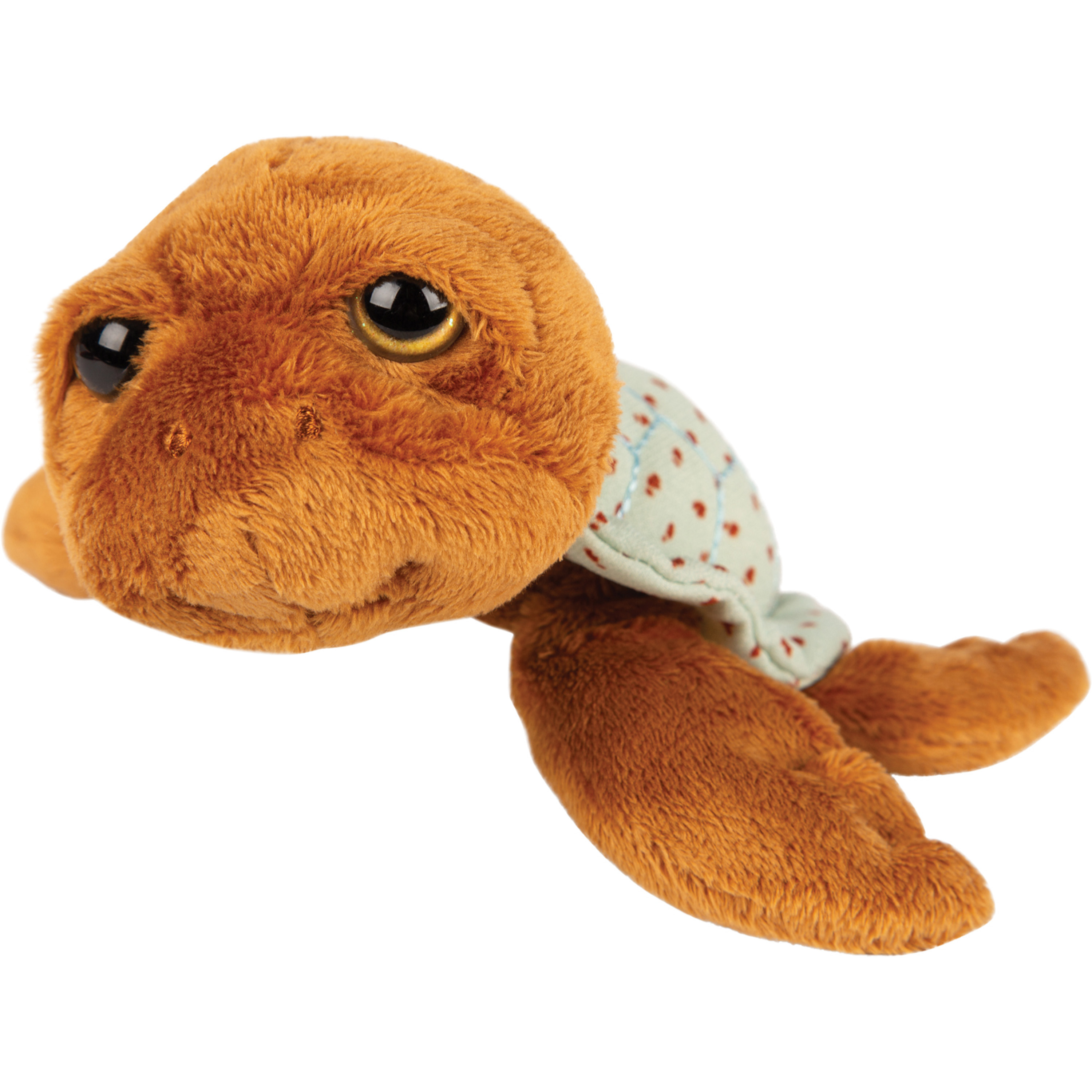 Suki Gifts pluche zeeschildpad Jules knuffeldier - cute eyes - donkerbruin - 14 cm