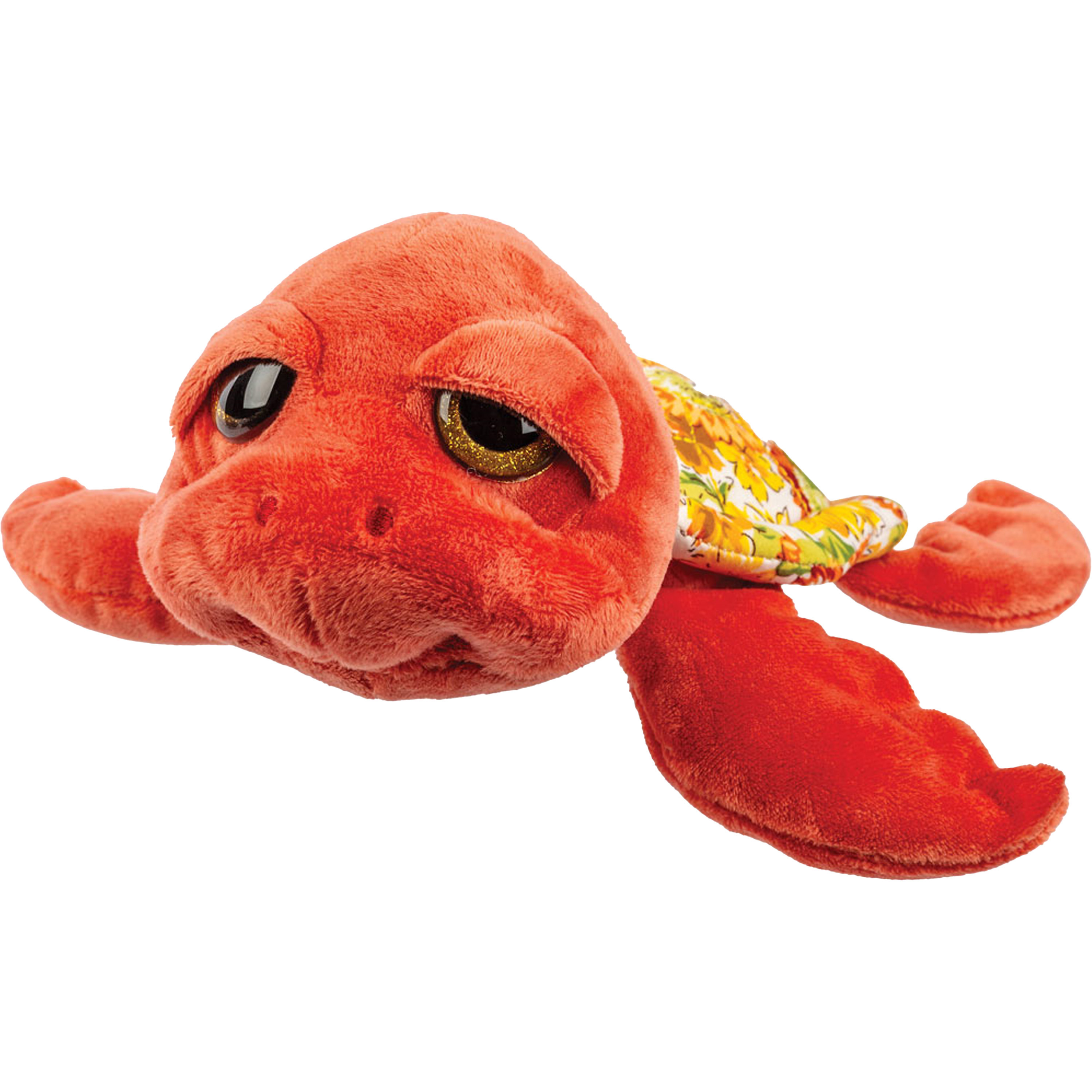 Suki Gifts pluche zeeschildpad Jules knuffeldier - cute eyes - rood - 24 cm