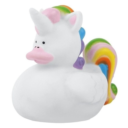 2x Rubber duck unicorn 7 cm
