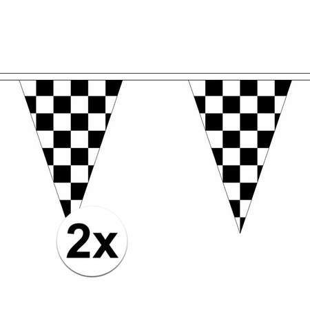 2x Finish versiering vlaggenlijnen van 5 m