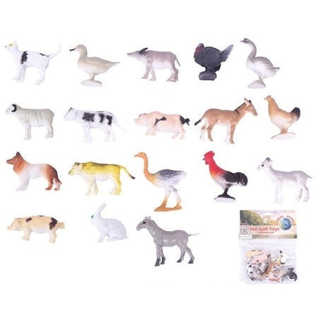 48x Farm animals toys 2-6 cm
