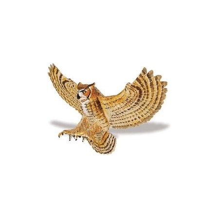 Spotted Eagle owl plastic toy 14 cm
