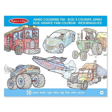Boys coloring book and pencils