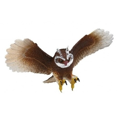 Flying owl toy brown 21 cm