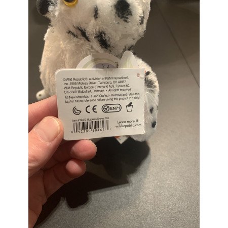 Plush soft toy animal  Snowy owl 18 cm
