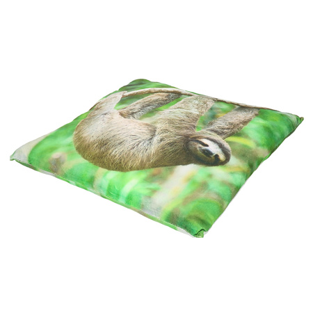 Sofa cushion with sloth animal print 35 cm
